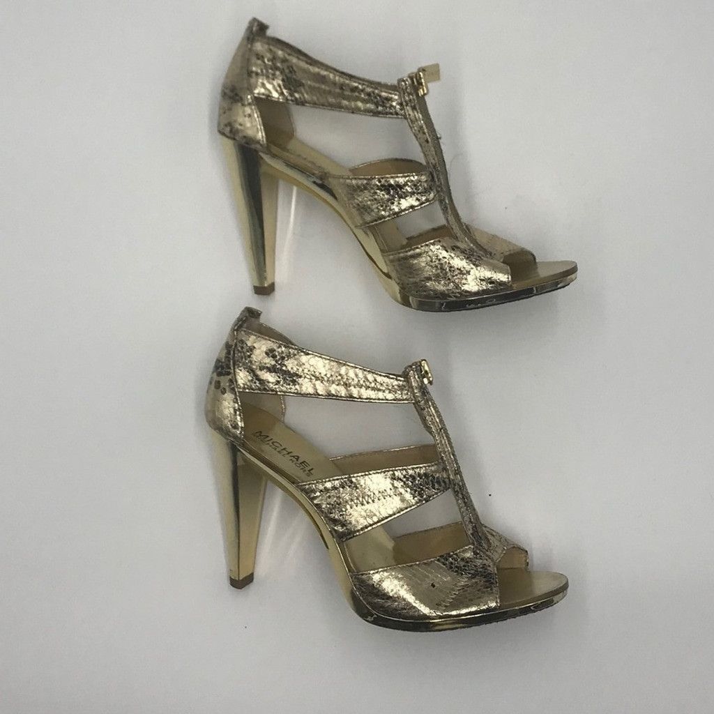 Michael Kors MICHAEL KORS | Berkeley T Strap Snakeskin Heels Size US 6.5 / IT 36.5 - 2 Thumbnail