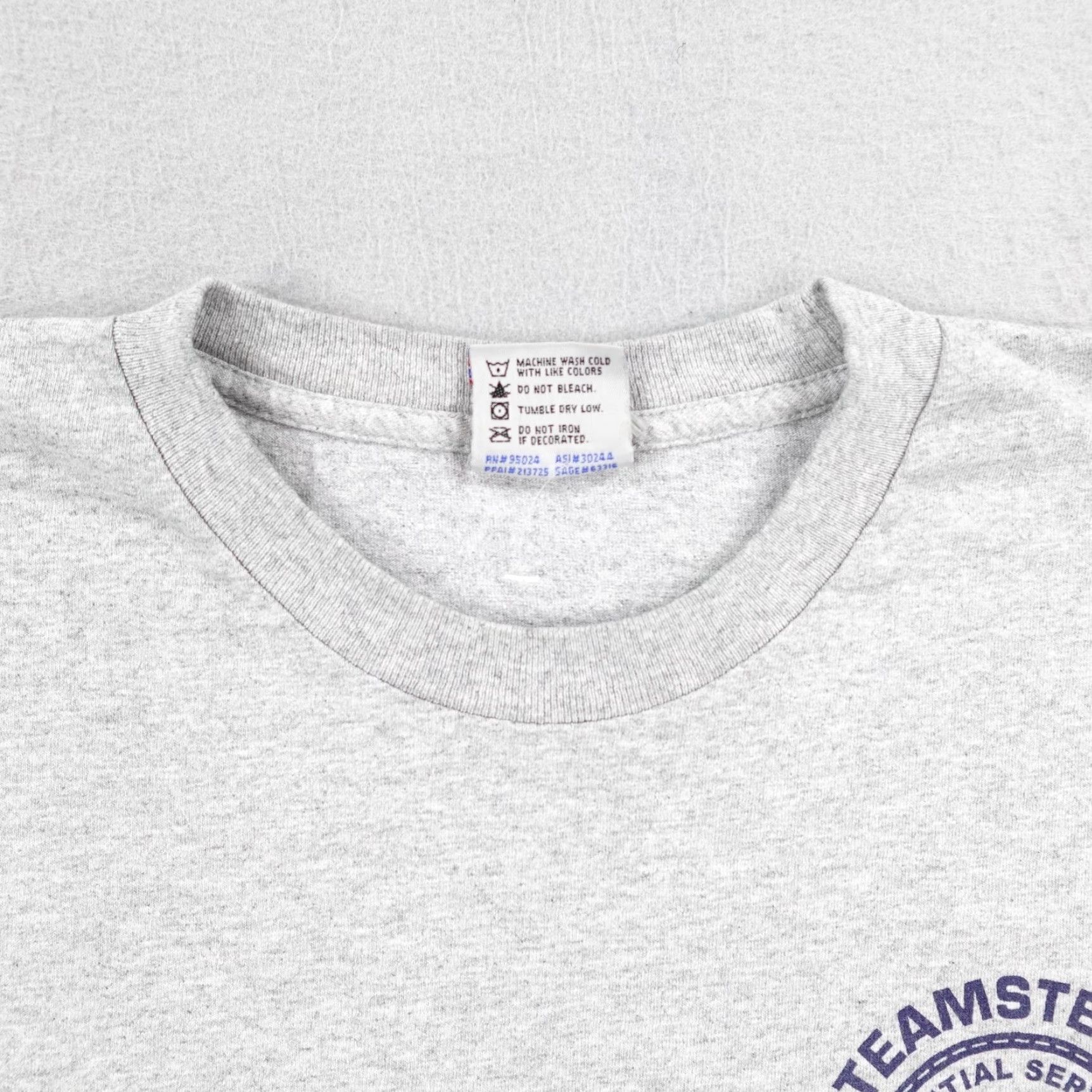 Essentials Teamsters Union Shirt Mens XL Gray Bayside T-Shirt Crew Neck Short Sleeve Graphic Print Work Size US XL / EU 56 / 4 - 2 Thumbnail