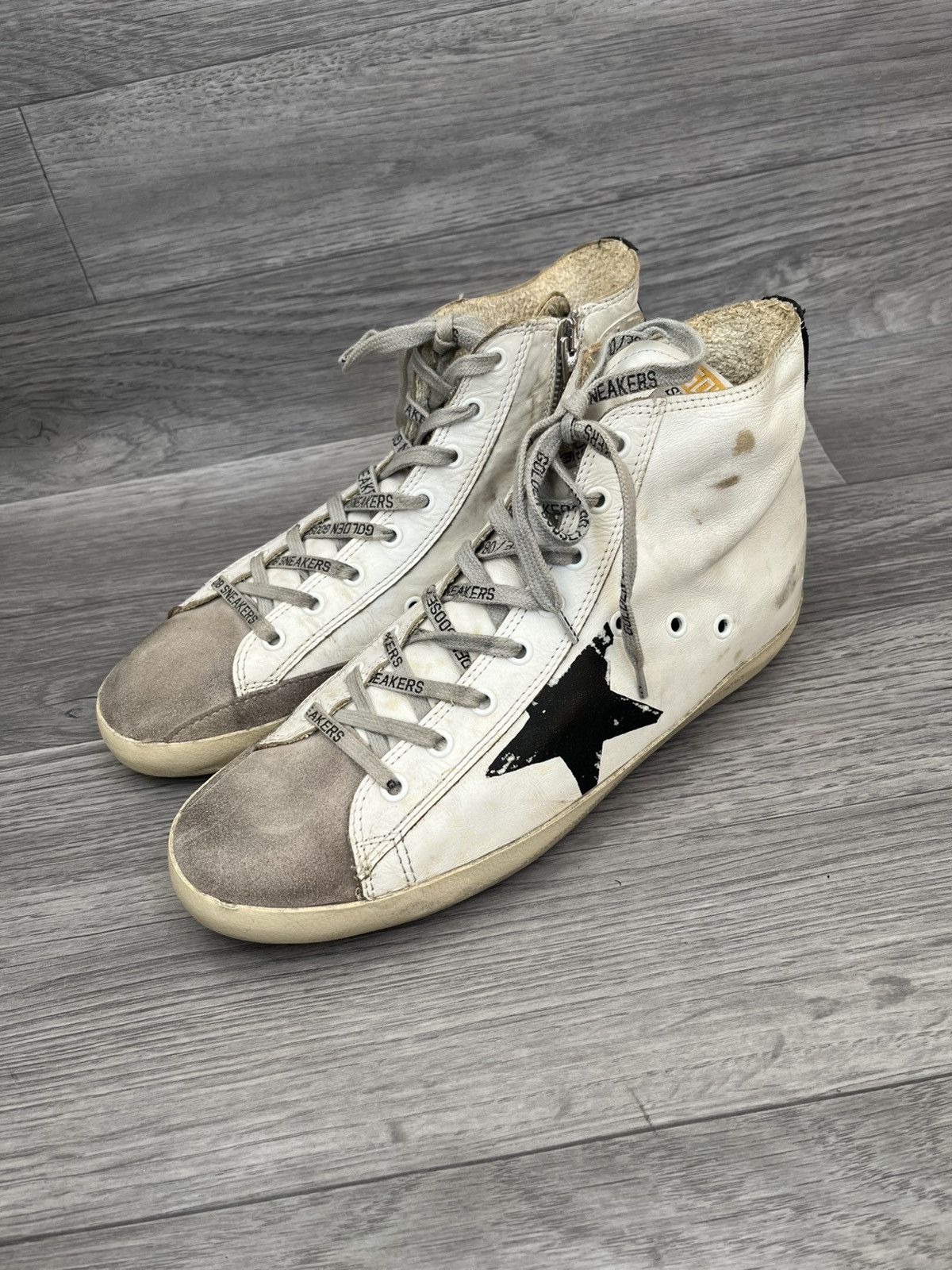 Golden Goose Golden goose Francy distressed hi top sneakers sz 41 Size US 8 / EU 41 - 4 Thumbnail