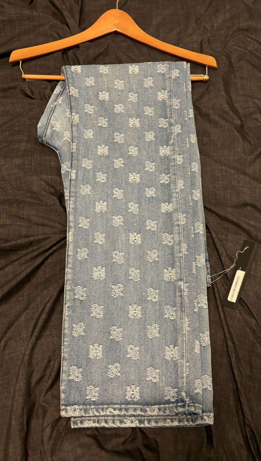 Amiri AMIRI Blue M.A. Paisley Jeans Size 31 Size US 31 - 3 Thumbnail