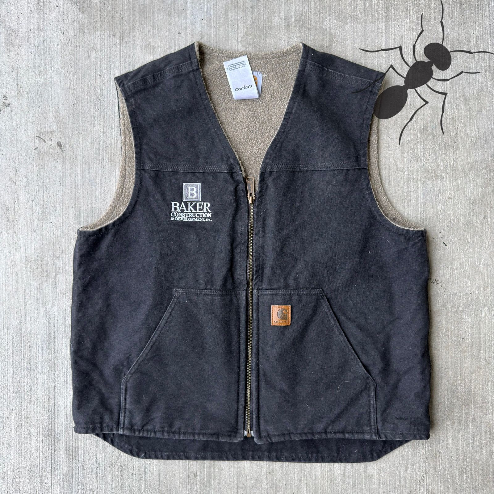 Carhartt × Vintage Carhartt V26 black sherpa lined work wear vest Size US L / EU 52-54 / 3 - 1 Thumbnail