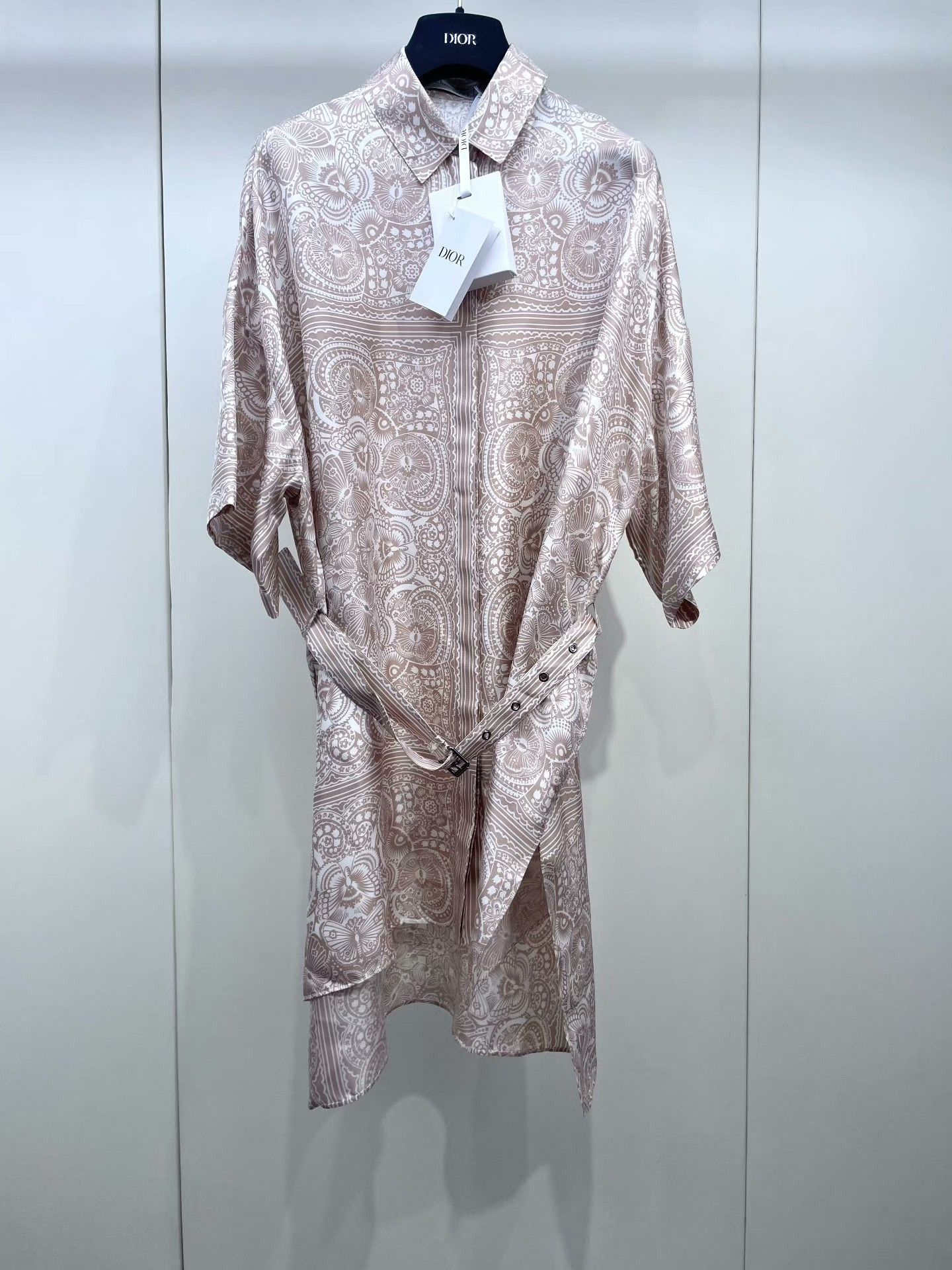 Dior Dior 2025 Belted Silk Dress Size S / US 4 / IT 40 - 1 Thumbnail