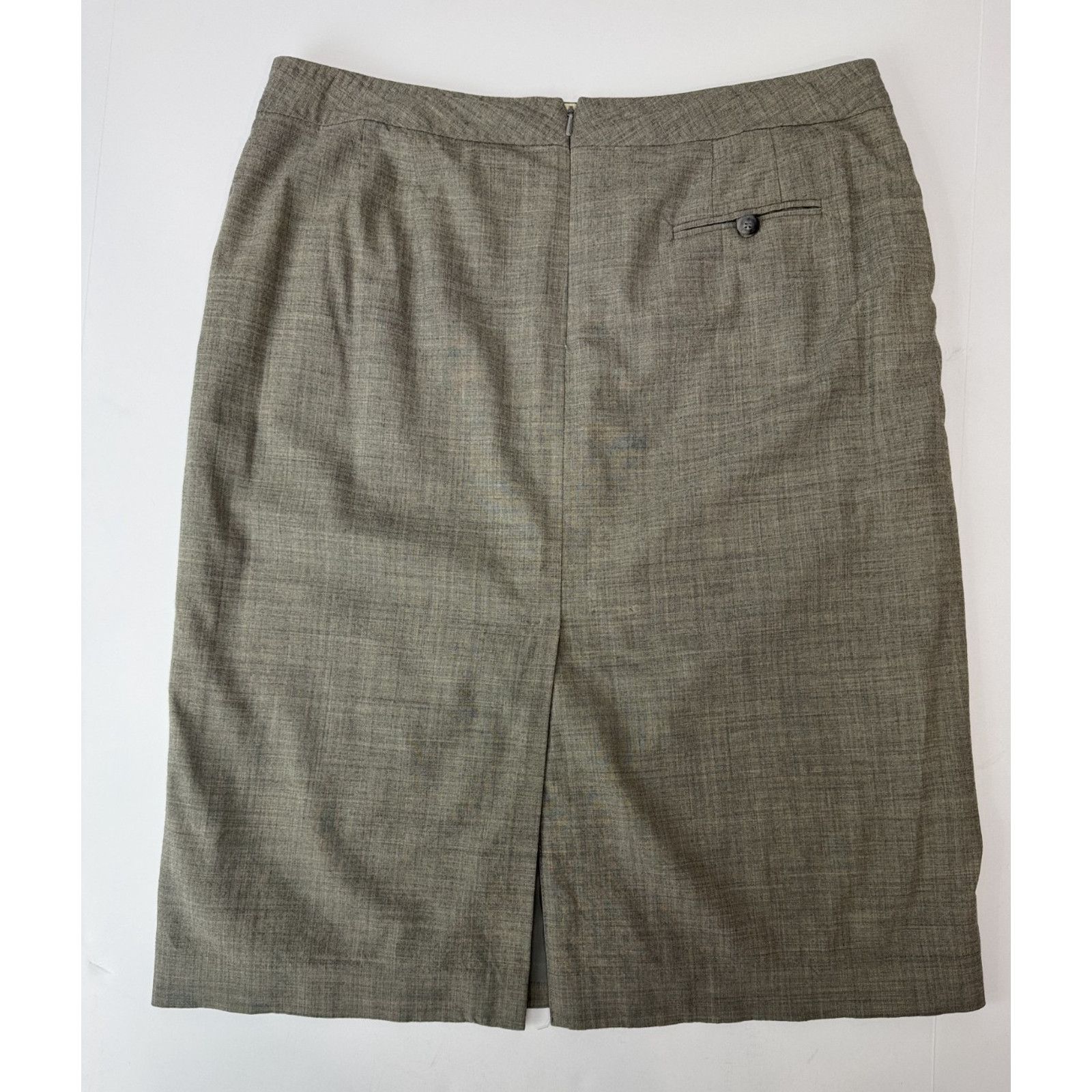 Banana Republic Banana Republic Wool Pencil Skirt Size 10 Stretch Taupe Size 32" / US 10 / IT 46 - 2 Thumbnail