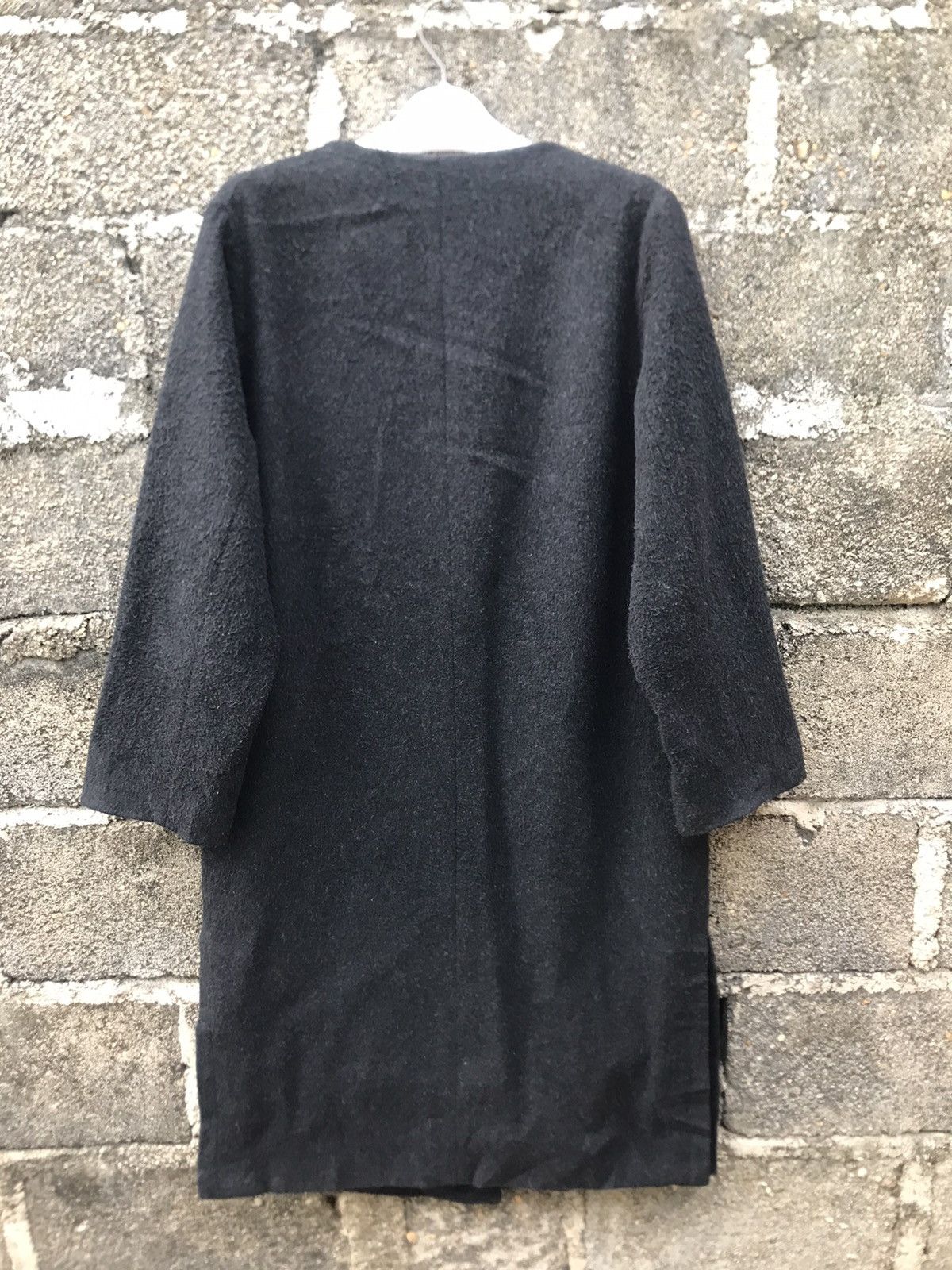 Japanese Brand × Vintage ⚡️Vintage Kastane Collarless Wool Long Coat Size M / US 6-8 / IT 42-44 - 12 Thumbnail