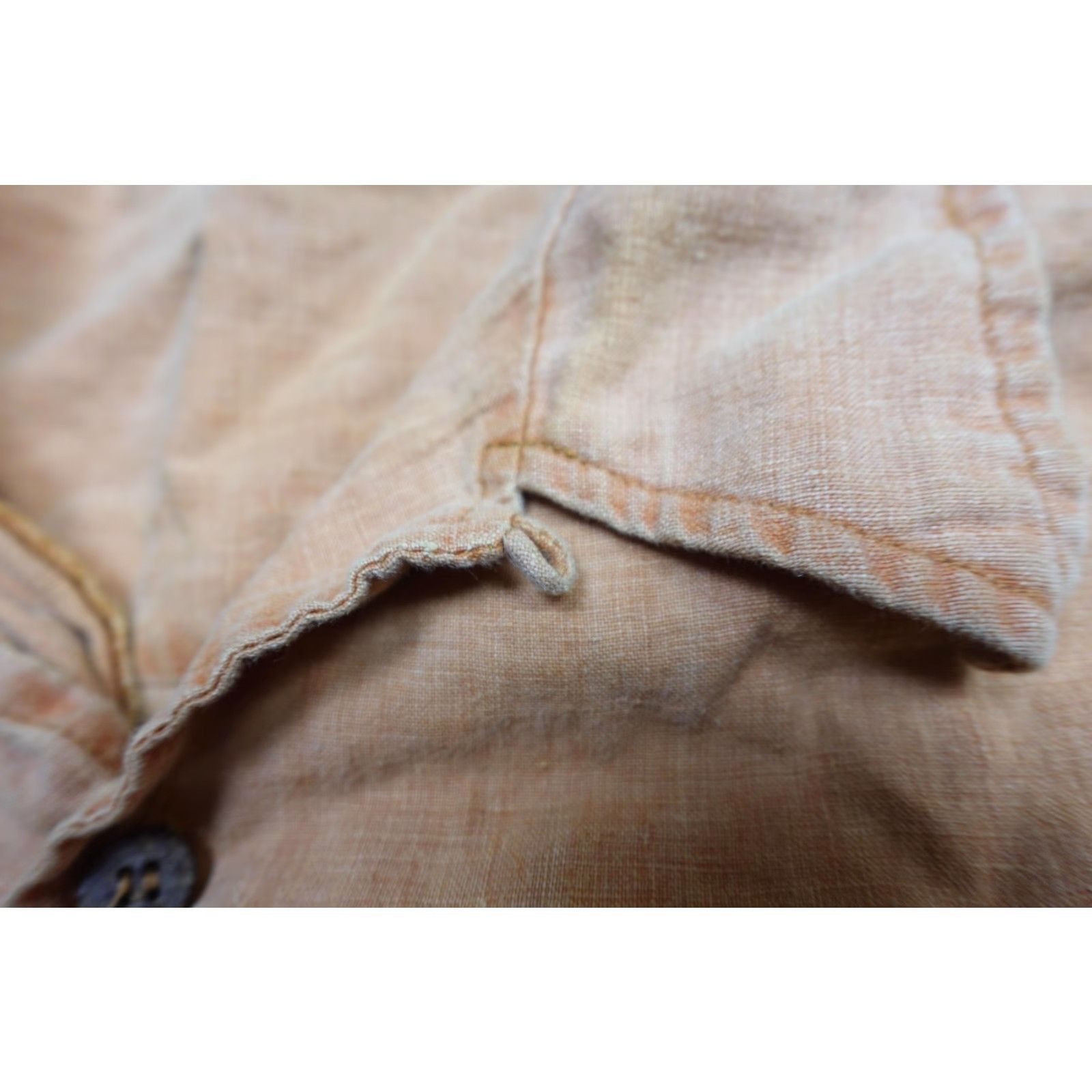 Vintage Genelli Shirt Mens XL Orange 100% Linen Short Sleeve Button Front Collared Camp Casual Vintage: No Size US XL / EU 56 / 4 - 3 Thumbnail