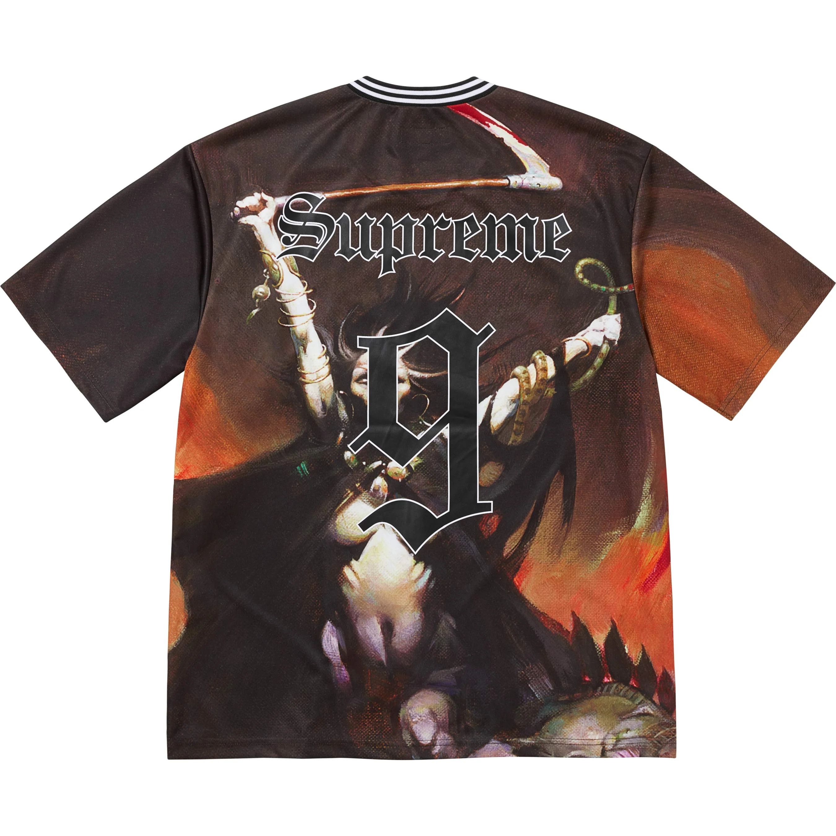 Supreme FRANK FRAZETTA SOCCER JERSEY | Grailed