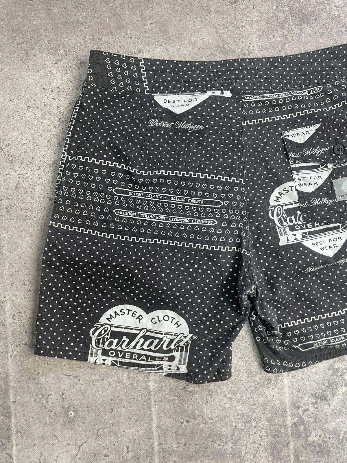 Carhartt × Vintage Vintage Y2K Carhartt Overalls 25 Years Slam Jam Cargo Shorts Size US 32 / EU 48 - 7 Thumbnail
