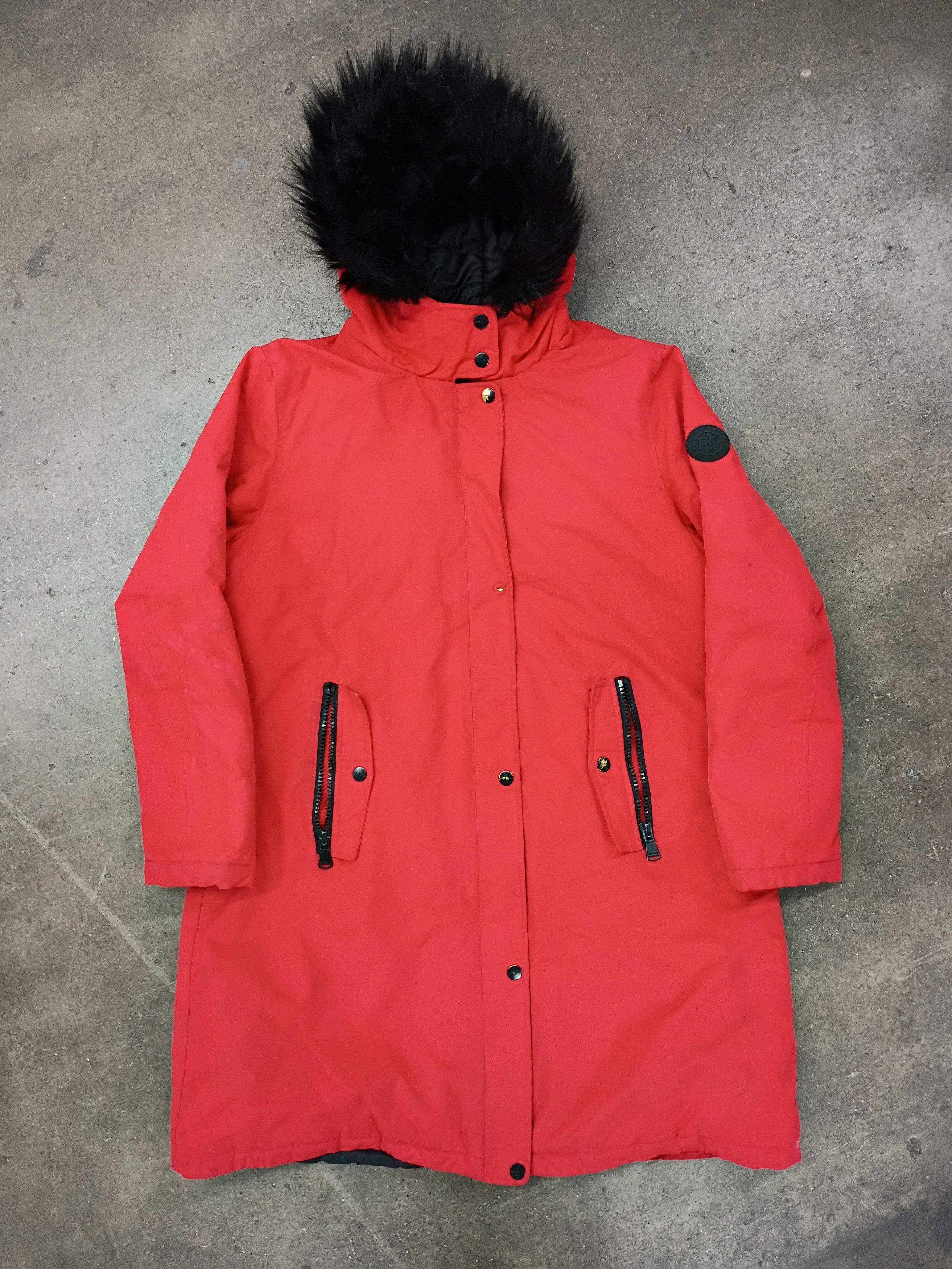 Vintage Vintage Womens Perry Ellis Faux Fur Hood LongCoat Size US L / EU 52-54 / 3 - 1 Thumbnail