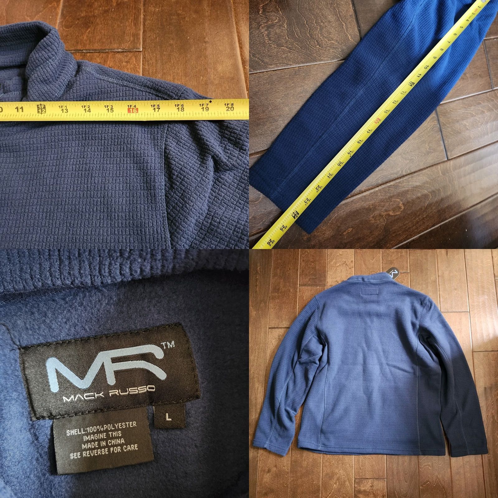 Vintage Mack Navy Blue Sweater 1/4 Zip Pocket - Size L - Men - Polyester - Pullover - Regular Fit - NWT Size US L / EU 52-54 / 3 - 10 Thumbnail