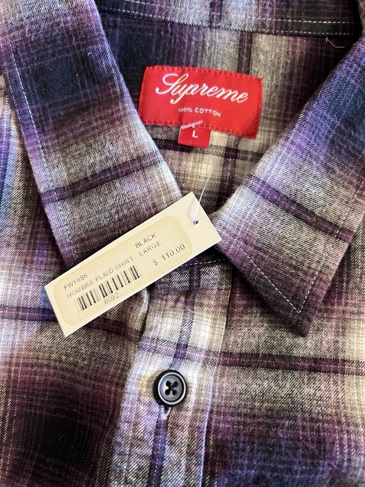 Supreme FW10 SUPREME HOMBRE PLAID SHIRT BLACK LARGE Size US L / EU 52-54 / 3 - 7 Thumbnail