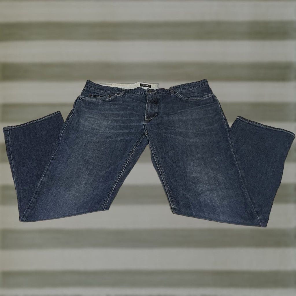 Hugo Boss Hugo Boss Maine Regular Fit Jeans Mens 38 Blue Denim Stretch Size US 38 / EU 54 - 1 Thumbnail