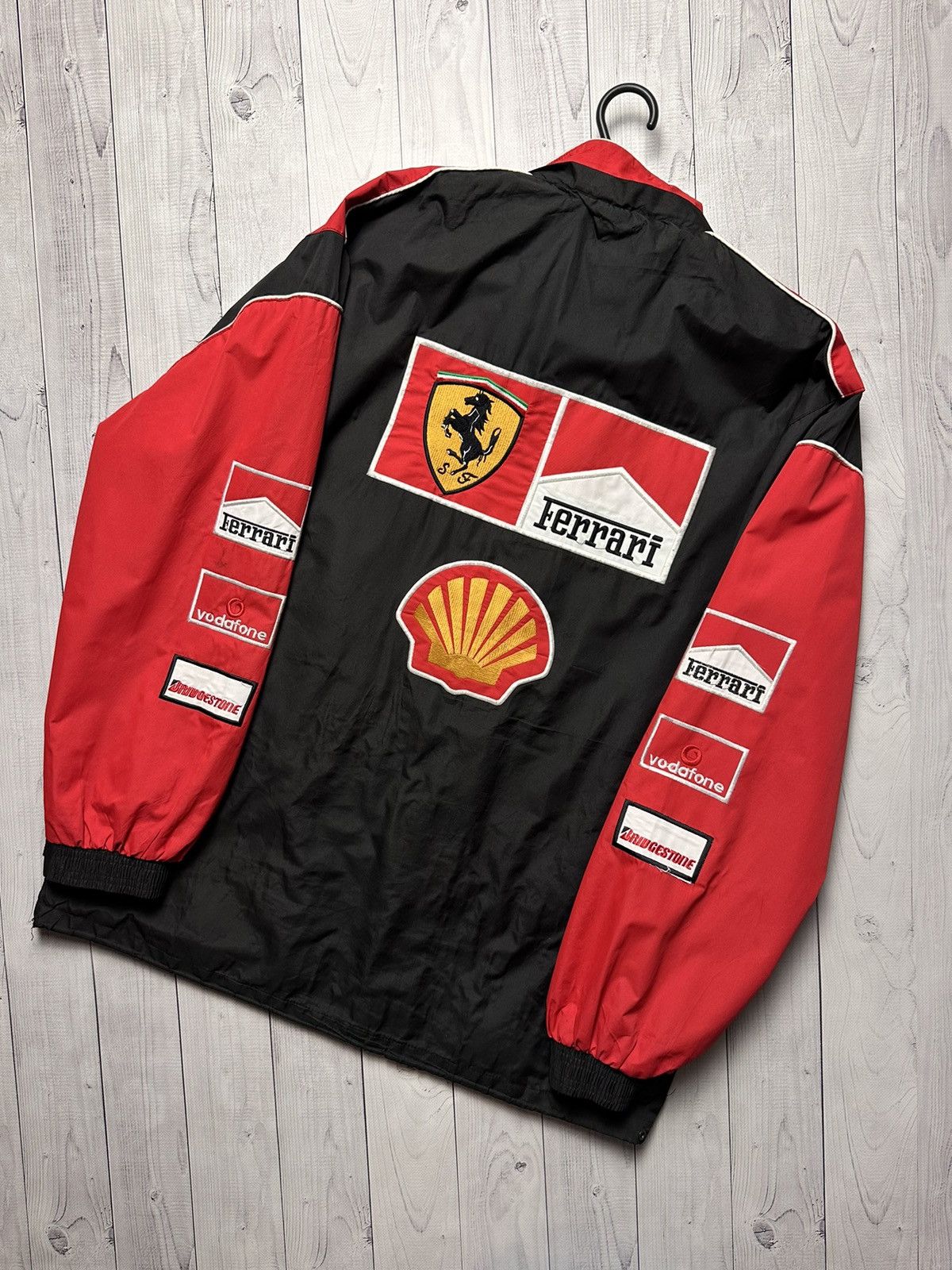 image of Ferrari Racing Jacket Size Xxl Big Logo in Black, Men's