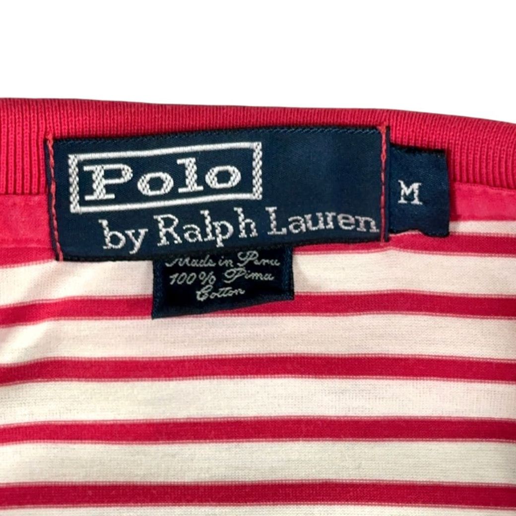 Polo Ralph Lauren VINTAGE Polo Ralph Lauren Shirt Adult MEDIUM Pink White Stripe Pony 90s Size US M / EU 48-50 / 2 - 4 Thumbnail