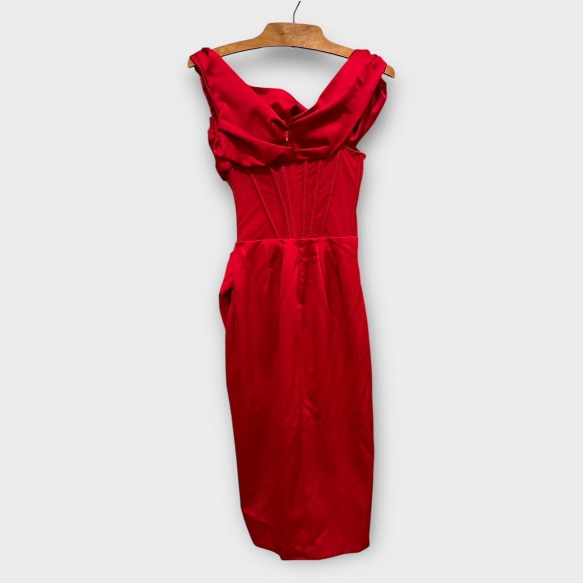 House of CB NWT HOUSE OF CB Lulu Corset One-Shoulder Satin Dress Small Size S / US 4 / IT 40 - 8 Thumbnail