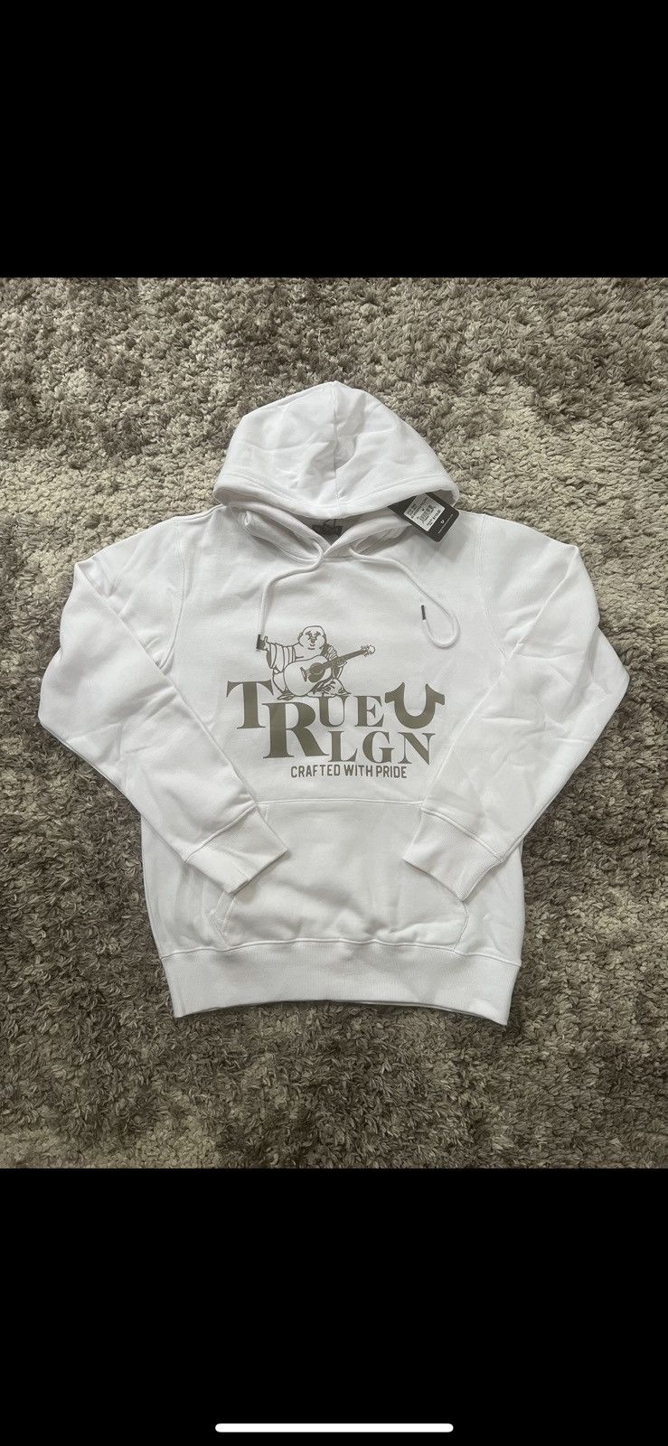 Designer × True Religion True religion White Buddha Logo White hoodie Sz M Size US M / EU 48-50 / 2 - 1 Thumbnail