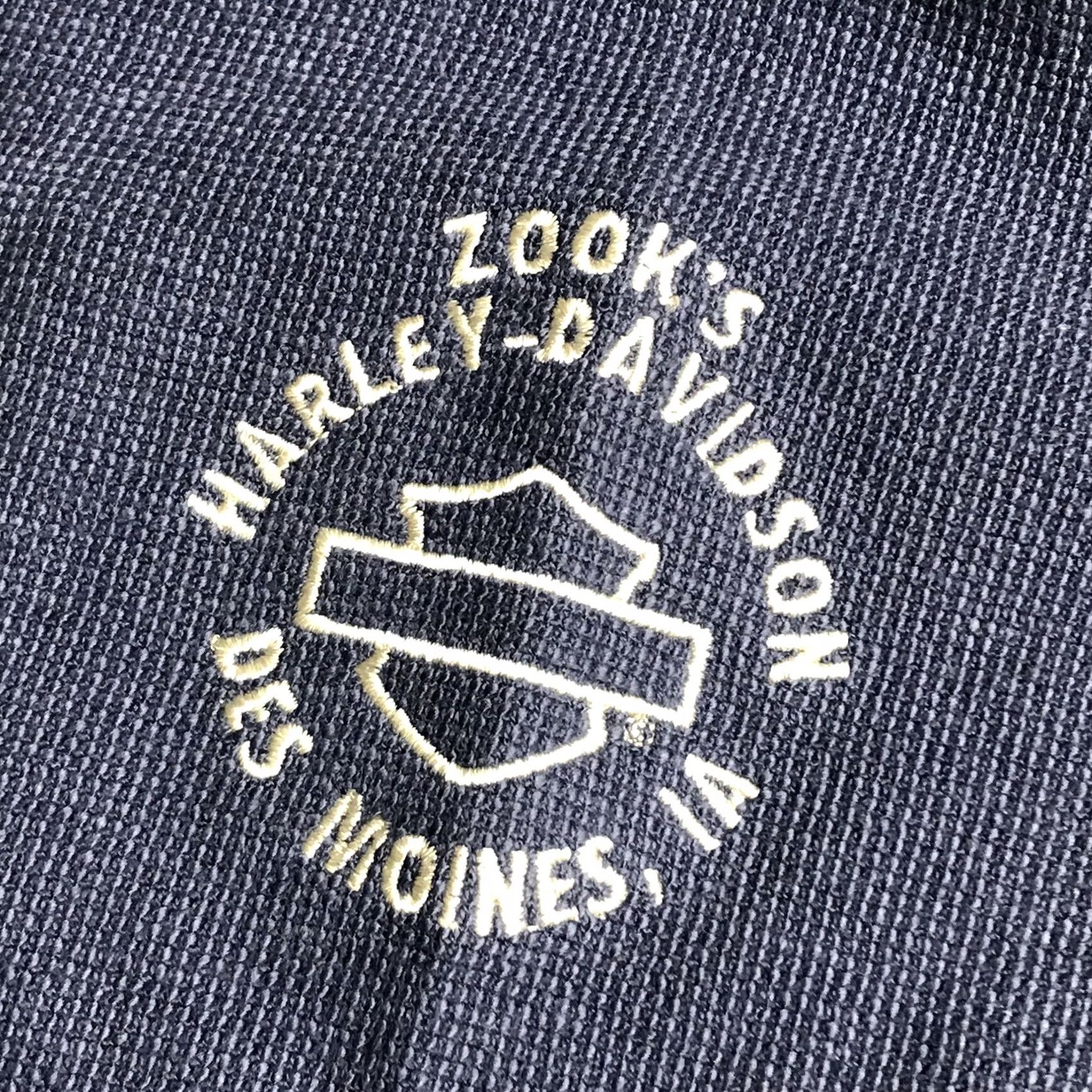 Harley Davidson Harley-Davidson Polo Shirt Navy Blue XL Men Live To Ride Embroidered Knit USA Embroidered Logo Size US XL / EU 56 / 4 - 4 Thumbnail
