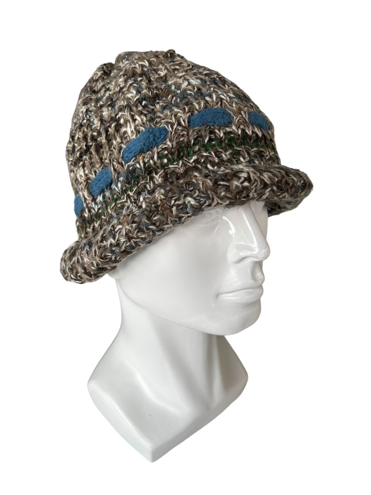 Japanese Brand × Kapital × Vintage Crochet knitted Handmade Bucket Hat Size ONE SIZE - 3 Thumbnail
