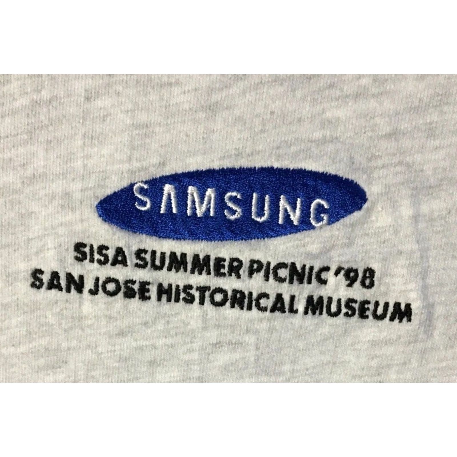 Samsung VINTAGE Samsung Faded Shirt XL Gray Crew Neck Short Sleeve Men T-Shirt 90s 80s Y2K Cell Phone Tech Electronics Retro Rock Hip Hop Vintage Size US XL / EU 56 / 4 - 2 Thumbnail