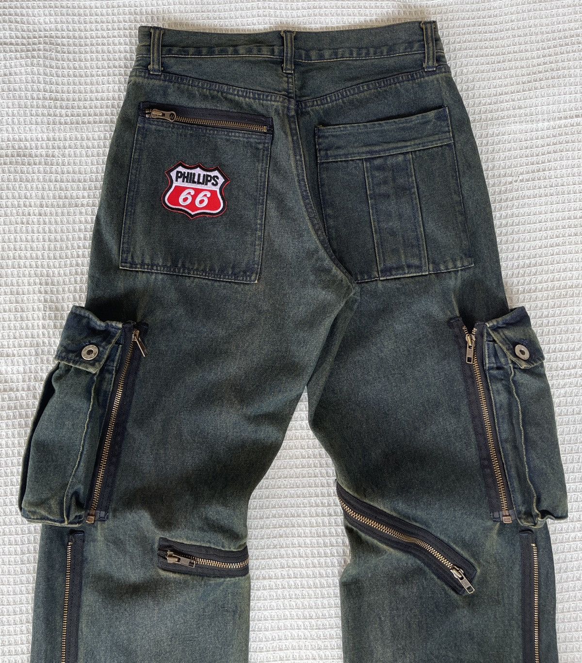PPFM Vintage Avant Garde🔥PPFM🔥 Zipper Multi Pocket Cargo Jeans Size US 30 / EU 46 - 6 Thumbnail