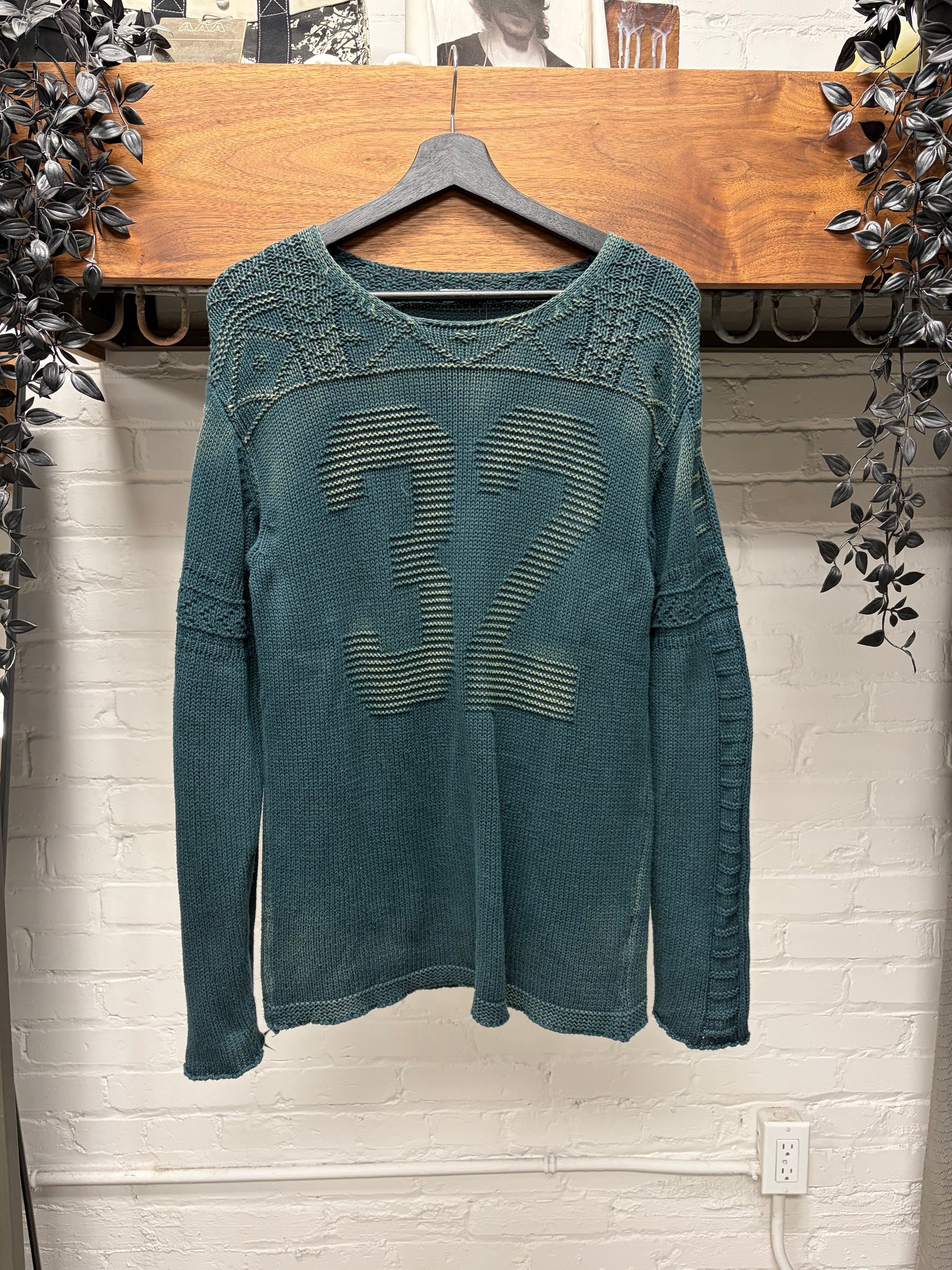 Kapital Kapital Sun Faded Blue/Yellow ‘Jersey’ Knit Sweater Size US L / EU 52-54 / 3 - 1 Thumbnail