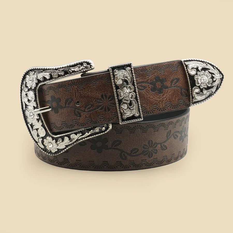 Jewelry Vintage Carved Buckle Belt Size ONE SIZE - 1 Preview