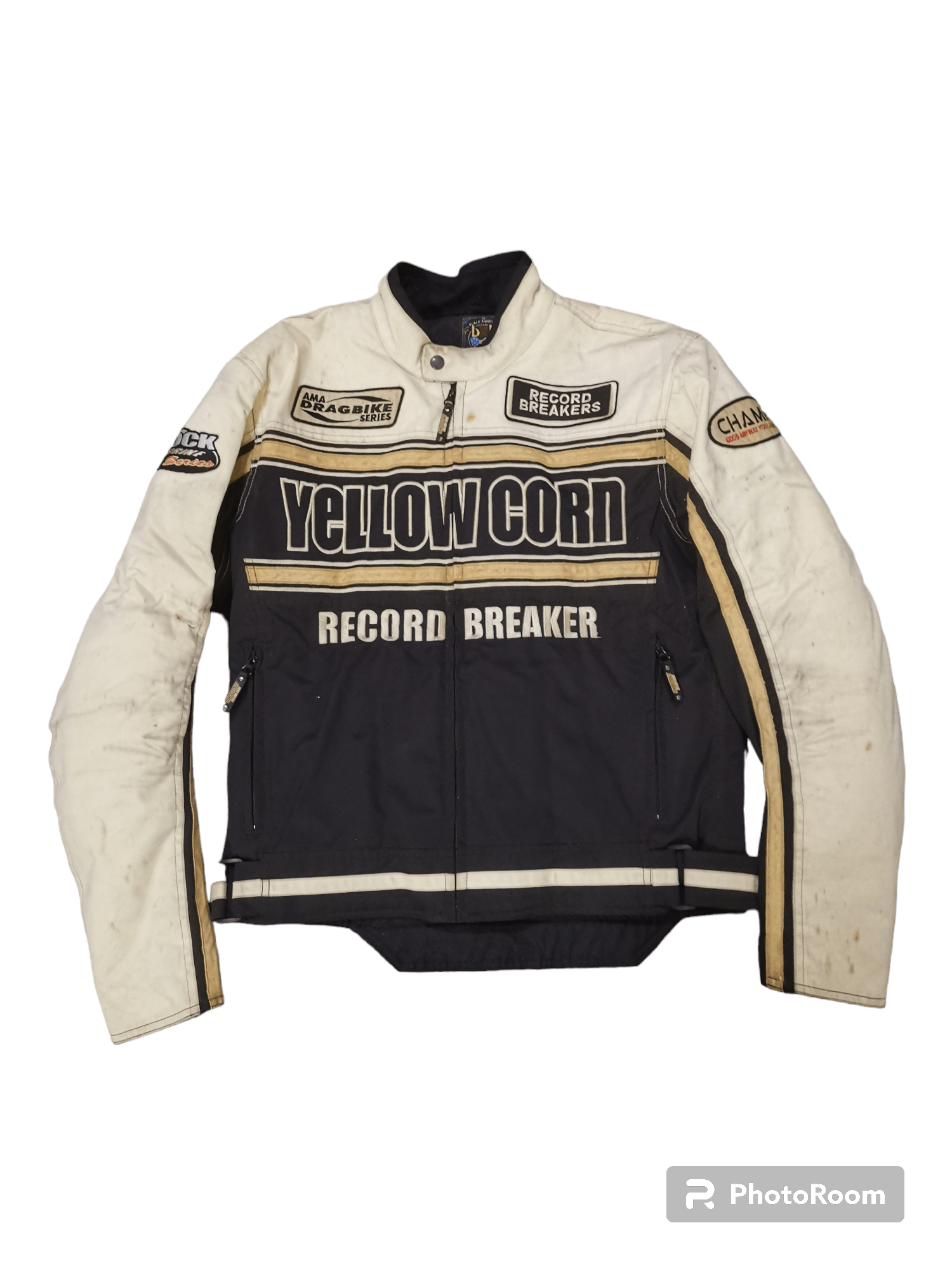 ジャケット・アウター 80s yellow corn leather ma-1 jacket 80s yellow corn leather ma-1 jacket