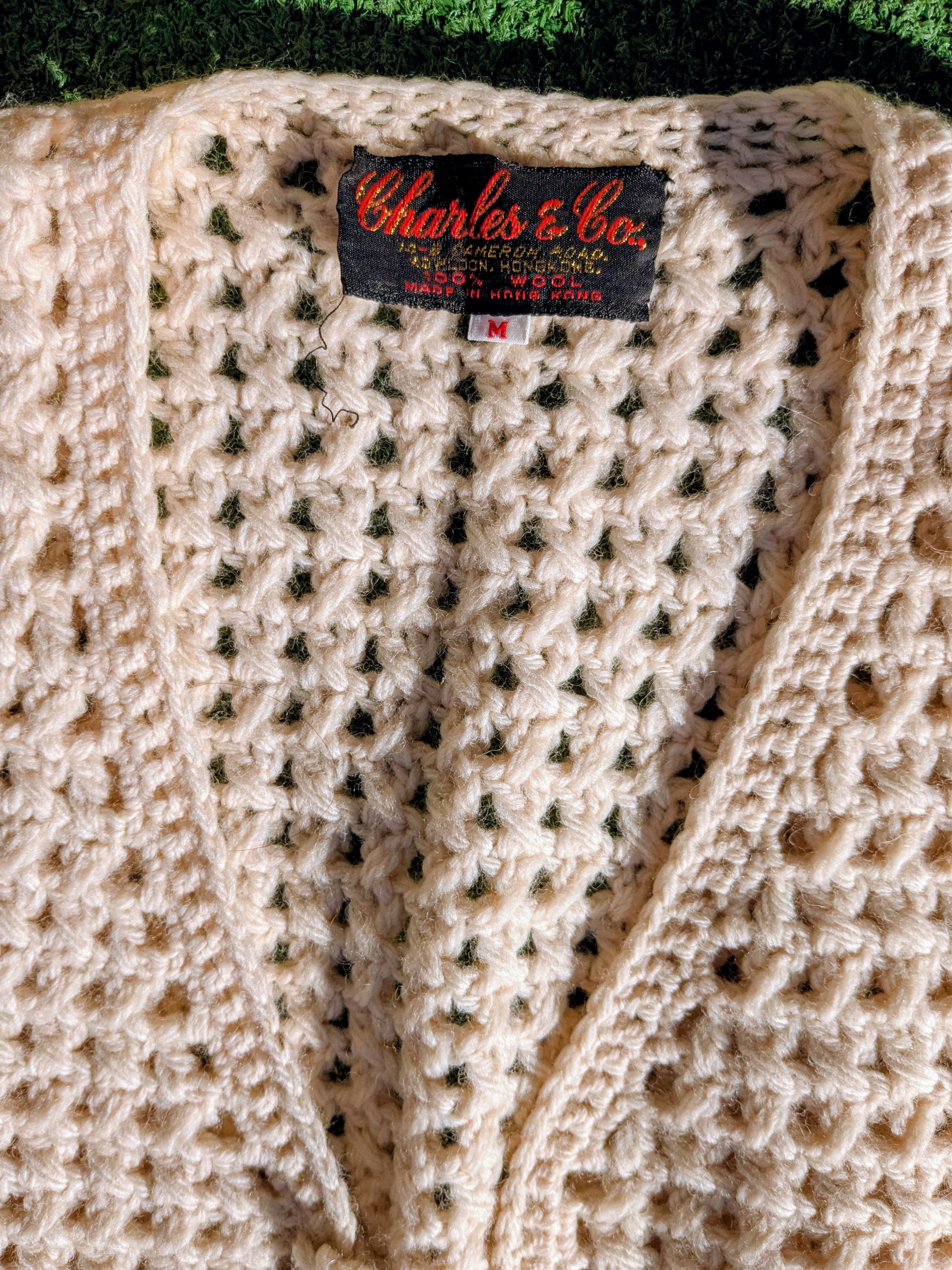 Vintage Vintage Crocheted Ivory Charles & Co Wool Knit 1970's Vest Size M / US 6-8 / IT 42-44 - 6 Thumbnail