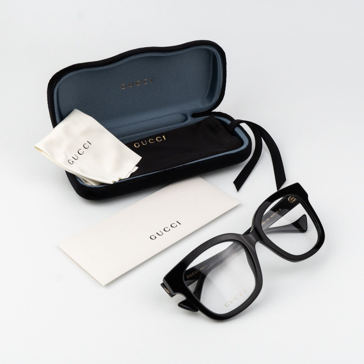 Gucci Gucci Women Eyeglasses Black Square GG1258O 004 BRAND NEW Size ONE SIZE - 9 Thumbnail