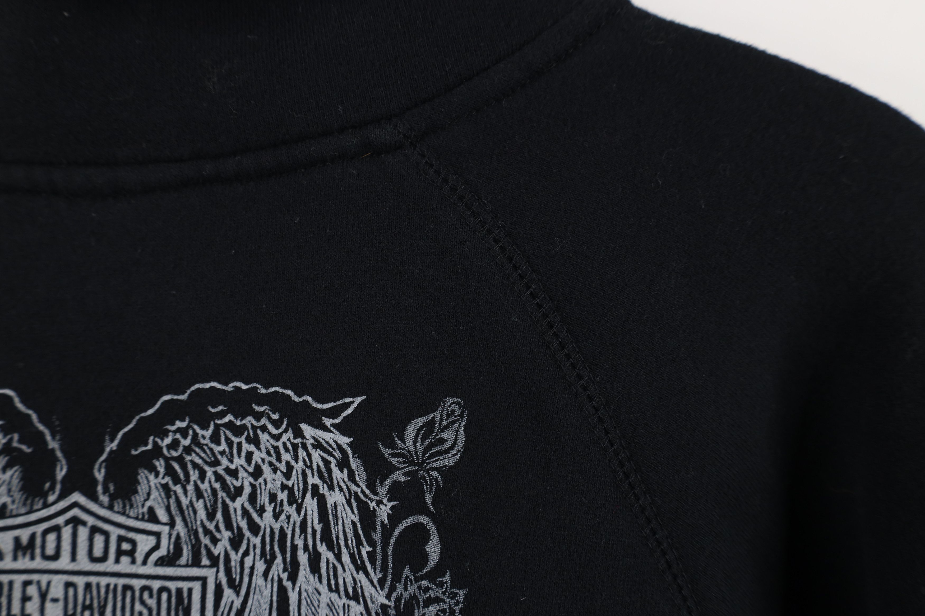Harley Davidson Vintage Y2K Harley Davidson Rose Wings Half Zip Sweatshirt Size M / US 6-8 / IT 42-44 - 10 Thumbnail