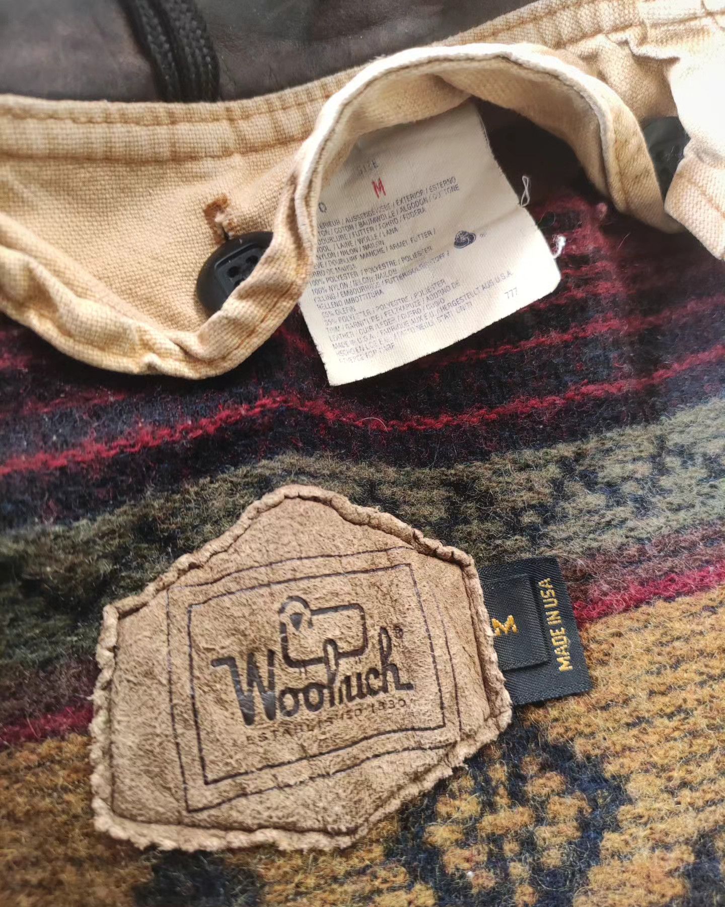 Vintage WOOLRICH BLANKET LINED BARN COAT JACKET Size US L / EU 52-54 / 3 - 8 Thumbnail