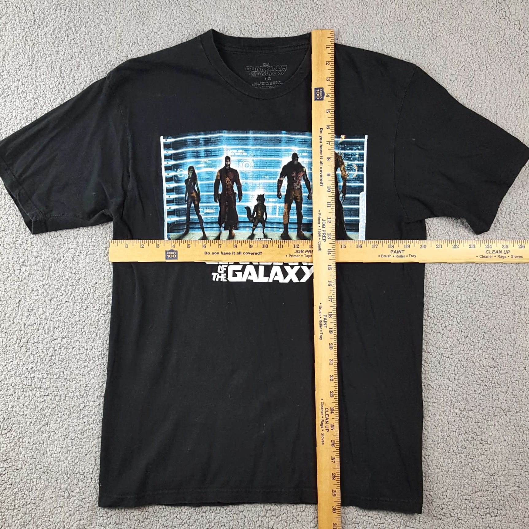 Vintage VINTAGE Marvel Guardians of the Galaxy Movie Promo T-Shirt Large Black Cotton Short Sleeve Crew Neck Retro 00s Mens Size US L / EU 52-54 / 3 - 7 Thumbnail