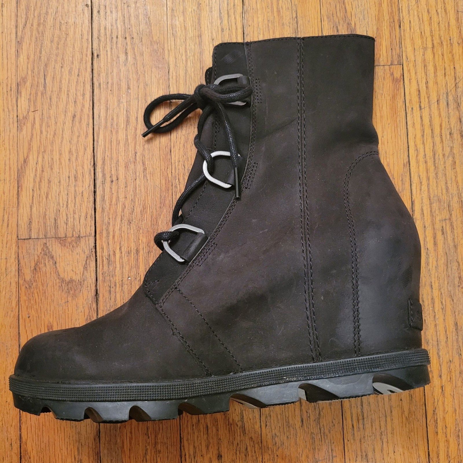SOREL Sorel 9 Joan Arctic Wedge II Boots Black Leather Waterproof Size US 9 / IT 39 - 10 Thumbnail
