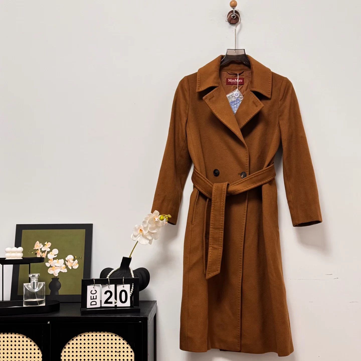 Max Mara Max Mara Khaki Wool Coat - Size 40 - 99% New Size M / US 6-8 / IT 42-44 - 4 Thumbnail
