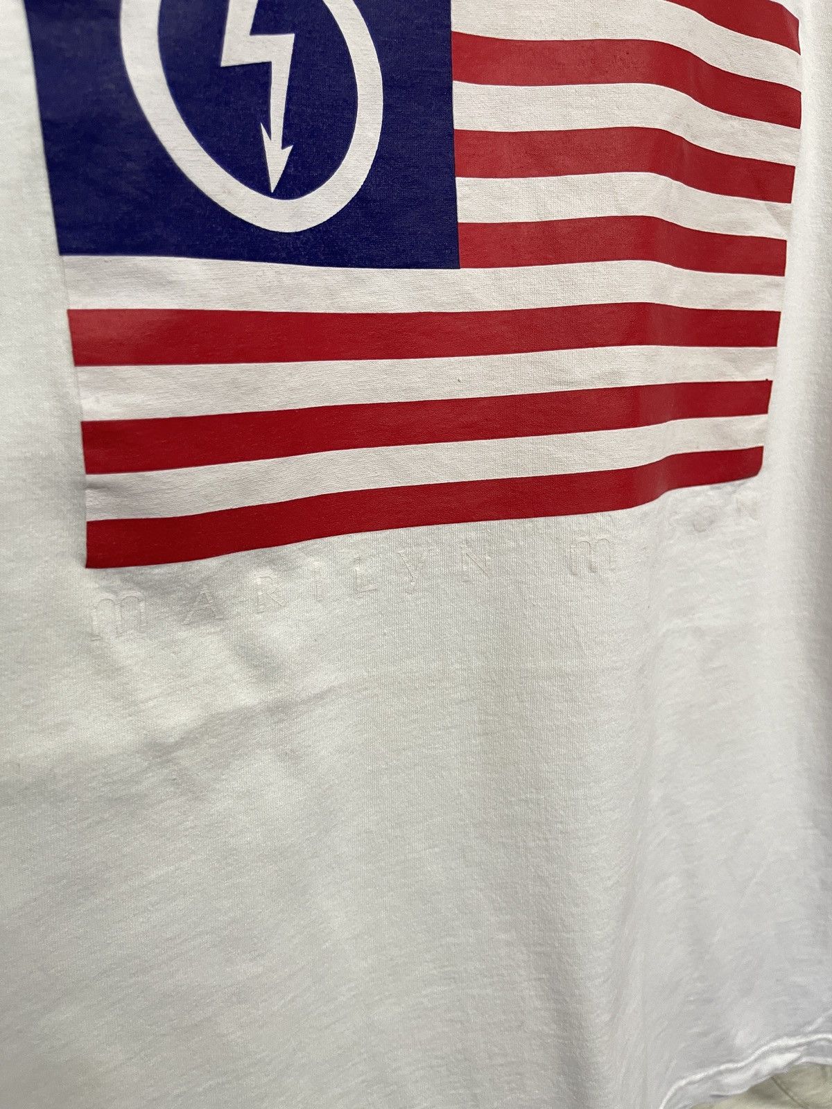 Band Tees Vintage Marilyn Manson Flag Band Tee Size US L / EU 52-54 / 3 - 5 Thumbnail