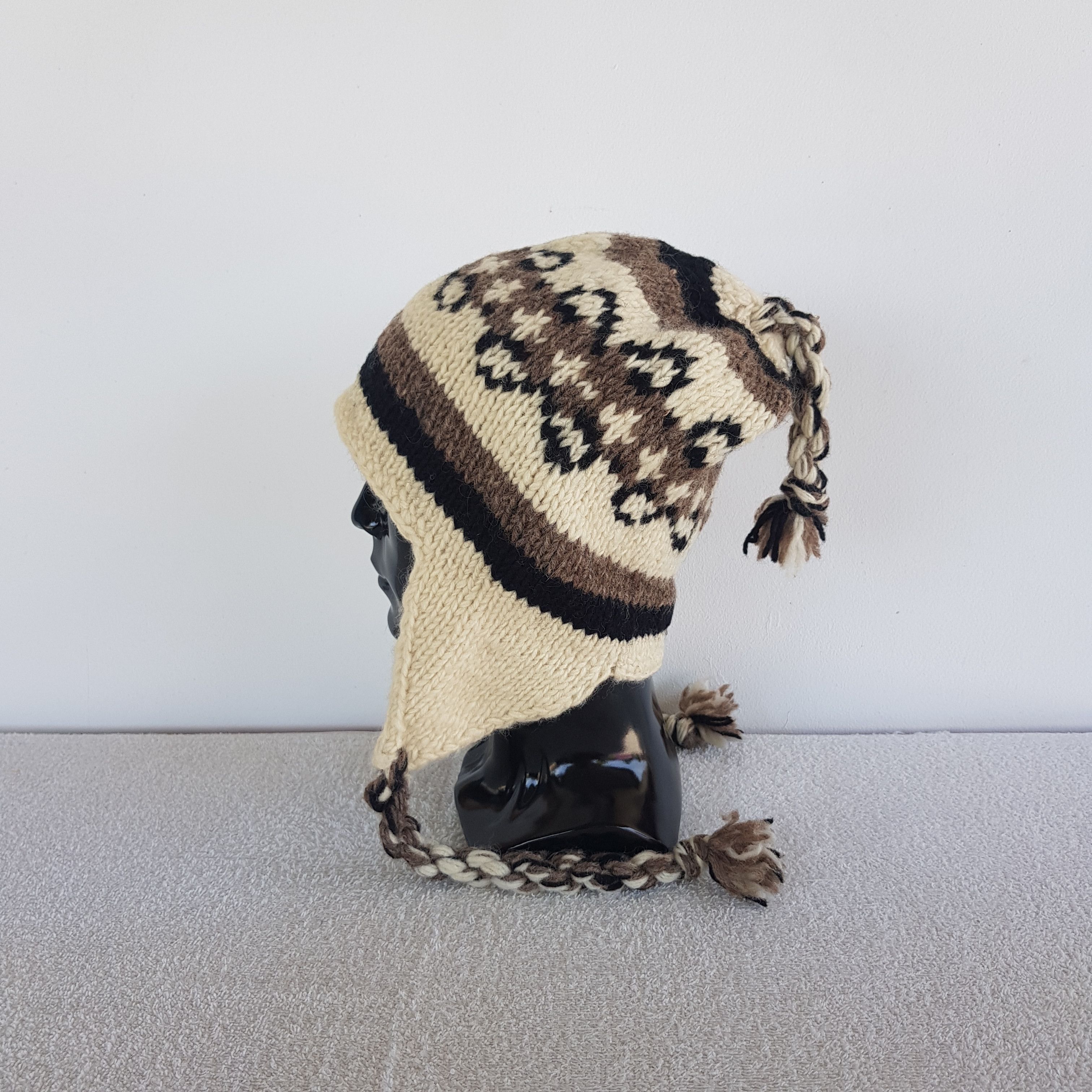 Other Vintage Navajo Aztec Earflap Beanie Snow Caps Ski Hats. Size ONE SIZE - 4 Thumbnail