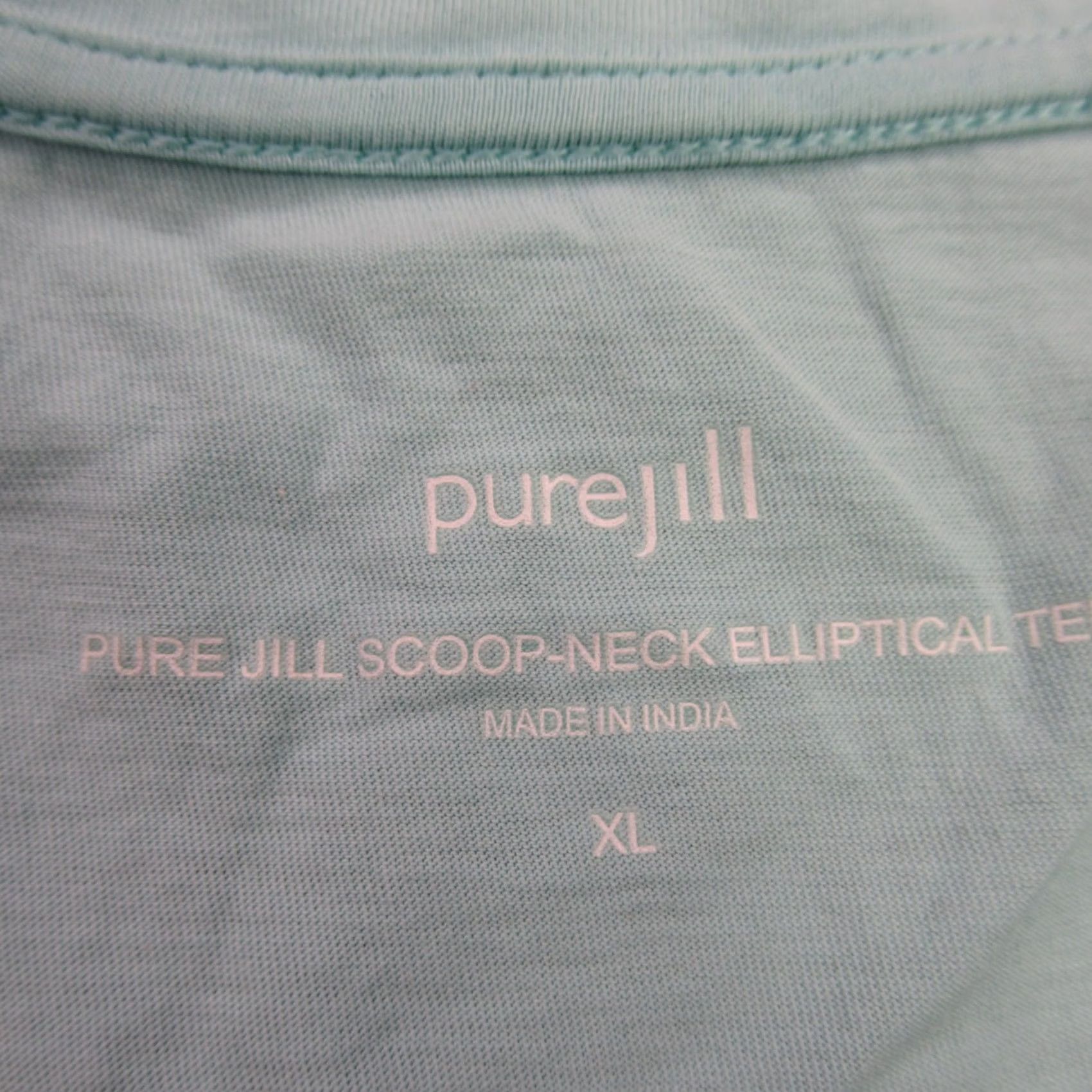 J. Jill J. Jill Shirt Womens XL Short Sleeve Crew Neck Lightweight Green Size XL / US 12-14 / IT 48-50 - 4 Thumbnail