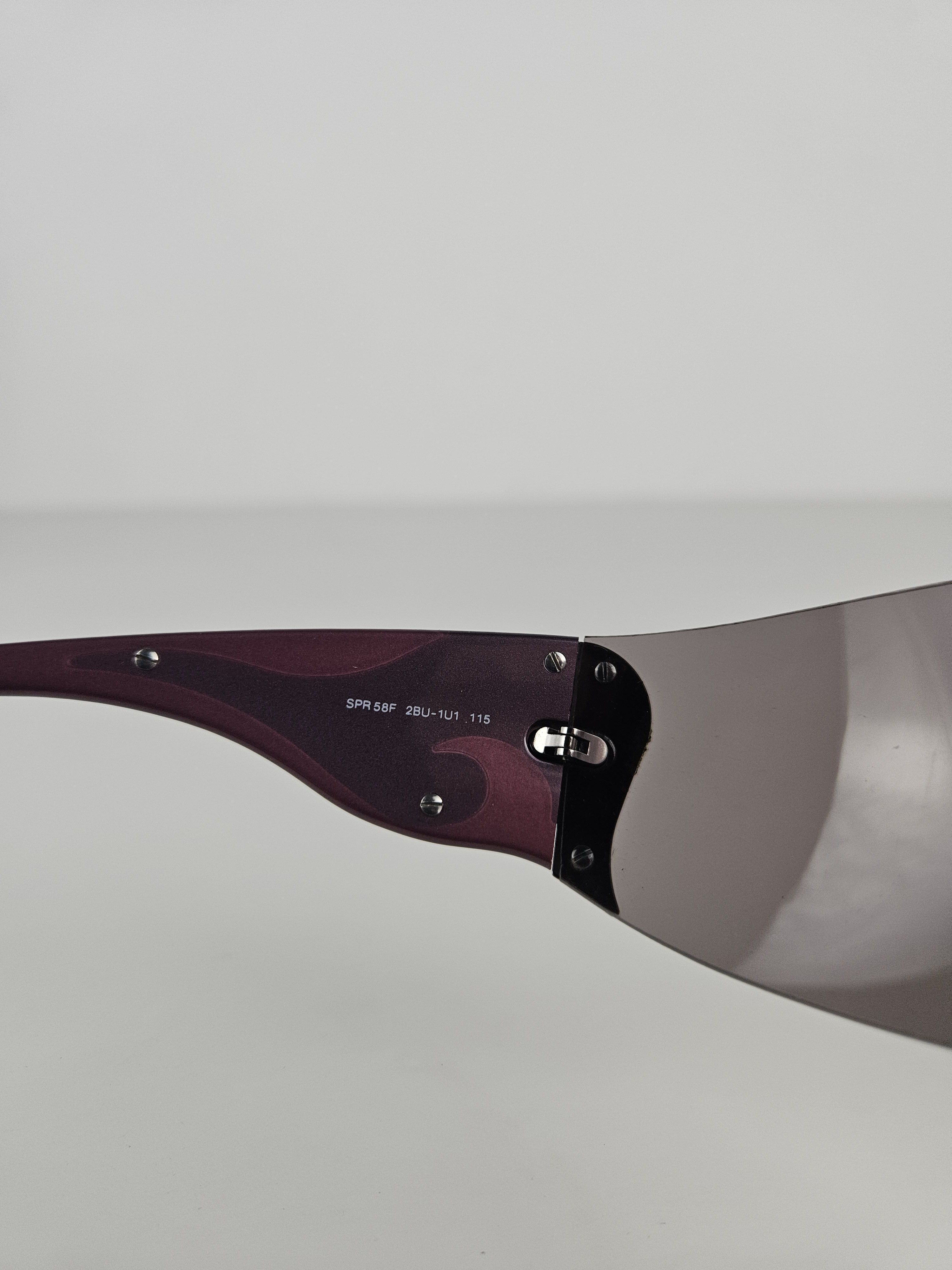 Prada Archive y2k Prada SPR58F wraparound flame sunglasses Size ONE SIZE - 17 Thumbnail