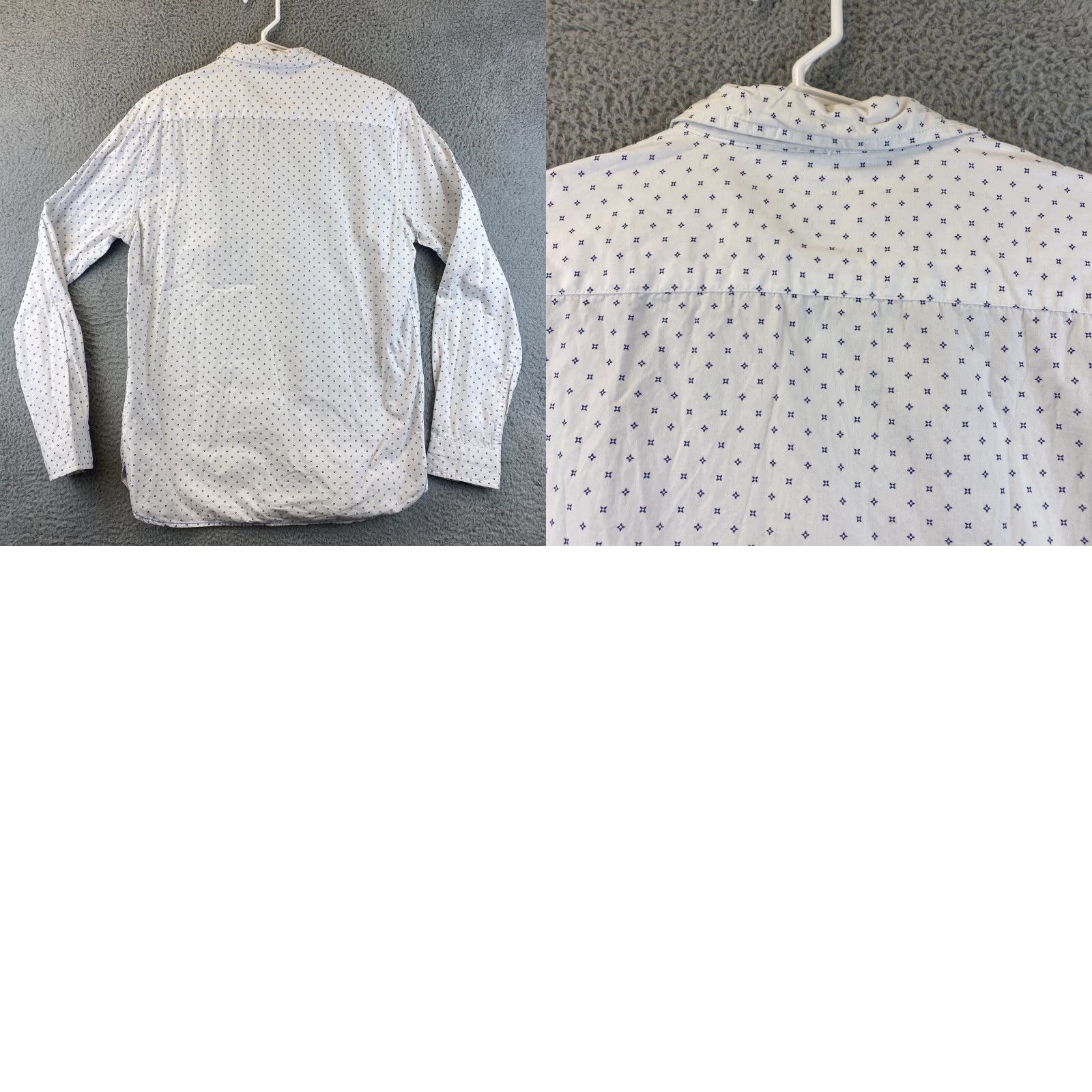 Vintage Cactus Man Slim Fit Blue Geometric Button Shirt Mens Long Sleeve Size L 82-55 Size US L / EU 52-54 / 3 - 8 Thumbnail