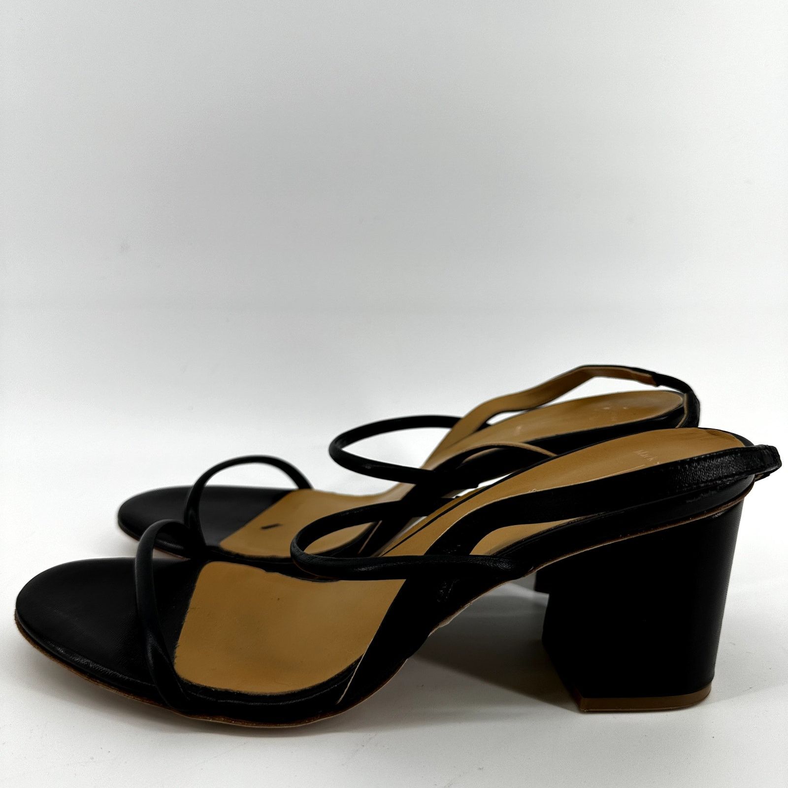 Other Black Suede Studio Slingback Heel Sandal Strappy Open Toe 9 Size US 9 / IT 39 - 3 Thumbnail