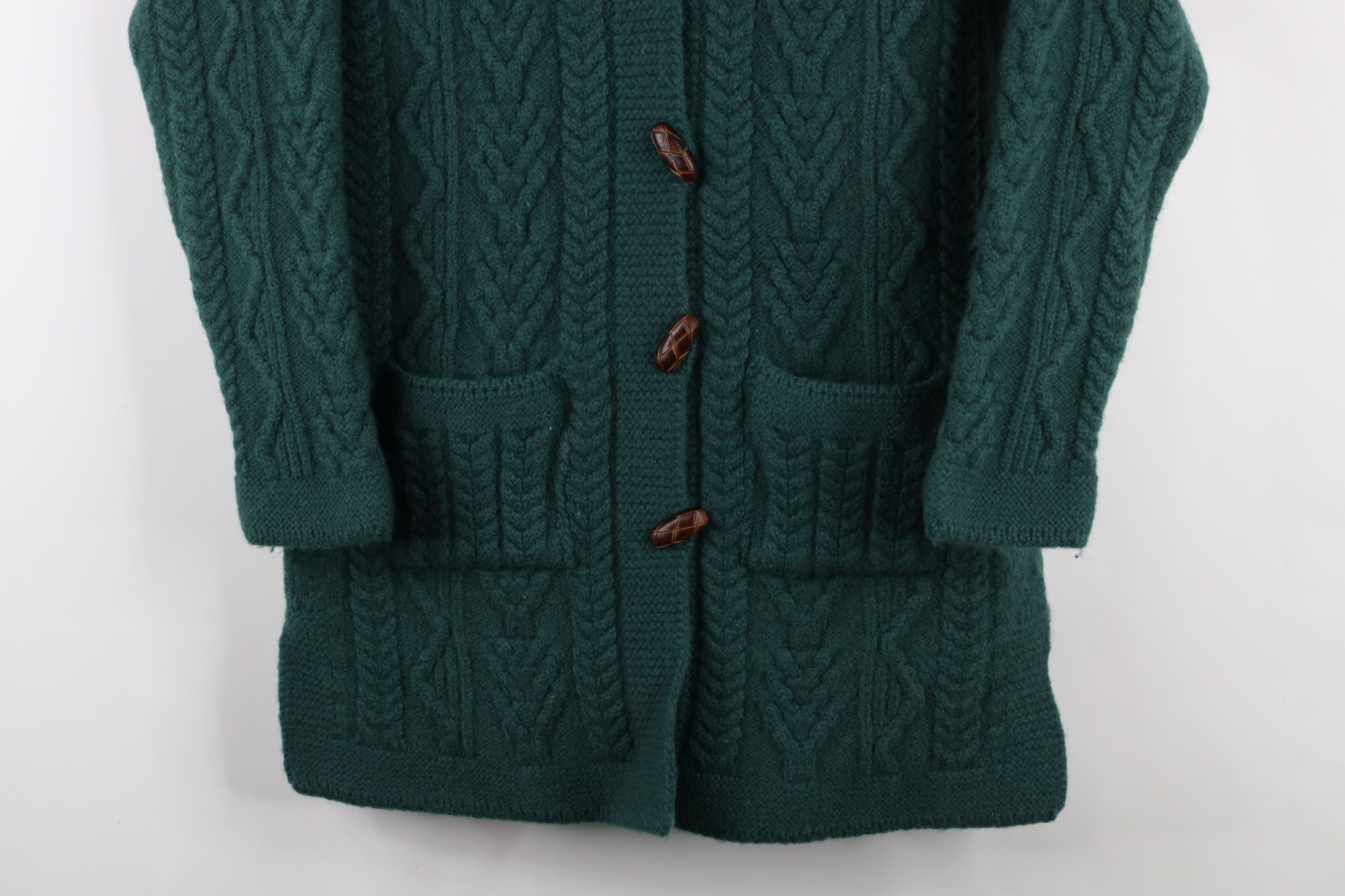 Vintage Vintage 90s Streetwear Cable Knit Fisherman Cardigan Sweater Size S / US 4 / IT 40 - 3 Thumbnail
