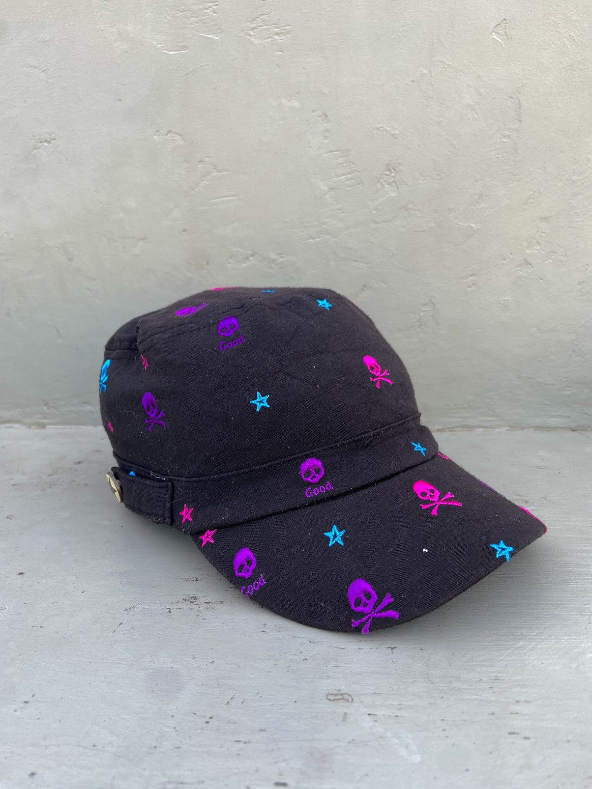 If Six Was Nine 2000s marsal skull studded patrol hat Size ONE SIZE - 5 Thumbnail