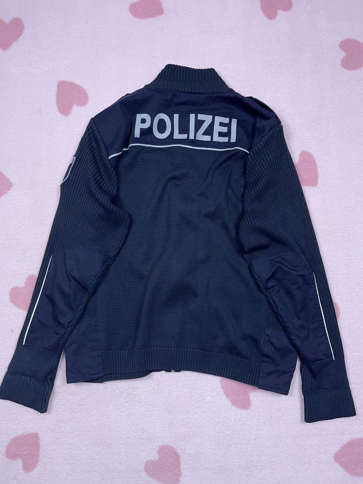 image of Avant Garde x Police Vintage Vetements Style Polizei Germany Sweater Kanye Vibe in Navy (Size XL)