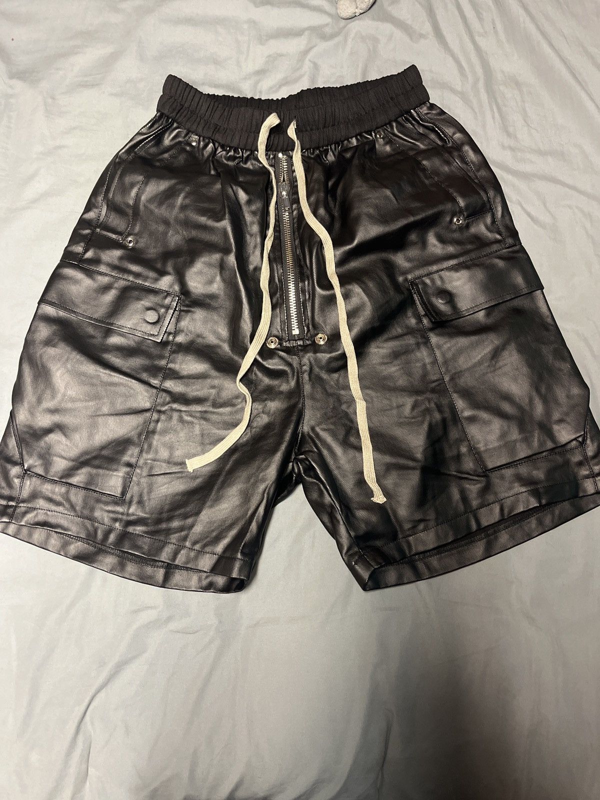 Other Black leather/waxed shorts Size US 30 / EU 46 - 1 Thumbnail