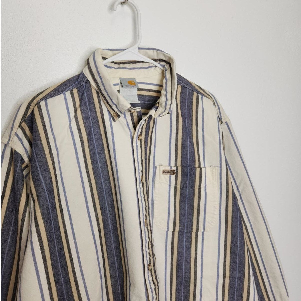 Carhartt Vintage Carhartt Union? Flannel Button Shirt VTG XL Stiped Size US XL / EU 56 / 4 - 3 Thumbnail