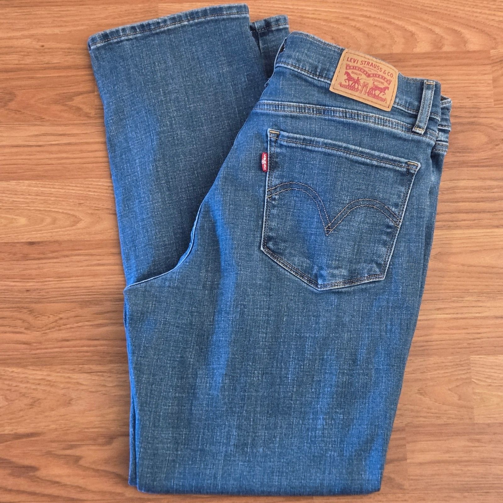 Levi's Classic Straight Fit Levi's Blue Jeans - Women's Size 29 Size 29" - 2 Thumbnail
