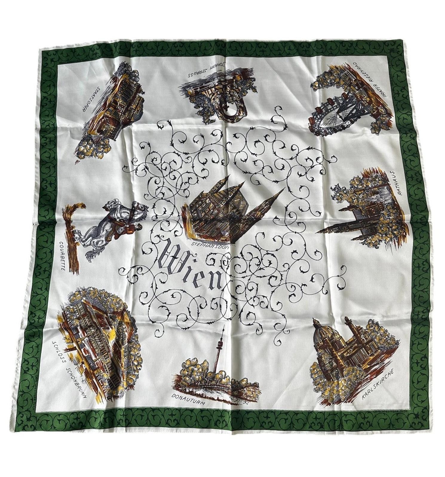 The Unbranded Brand Original Wiesinger Tuch Wien Vienna Silk Scarf Horse Vintage Size ONE SIZE - 1 Thumbnail