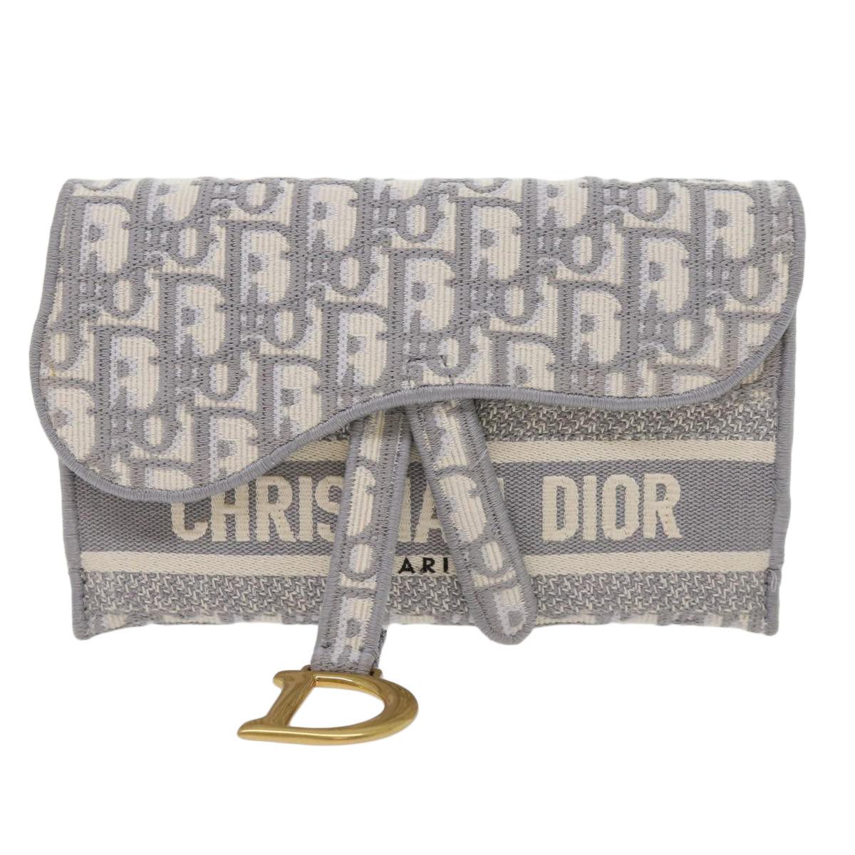 image of Dior Saddle Dior Oblique Shoulder Bag in Grey, Women's