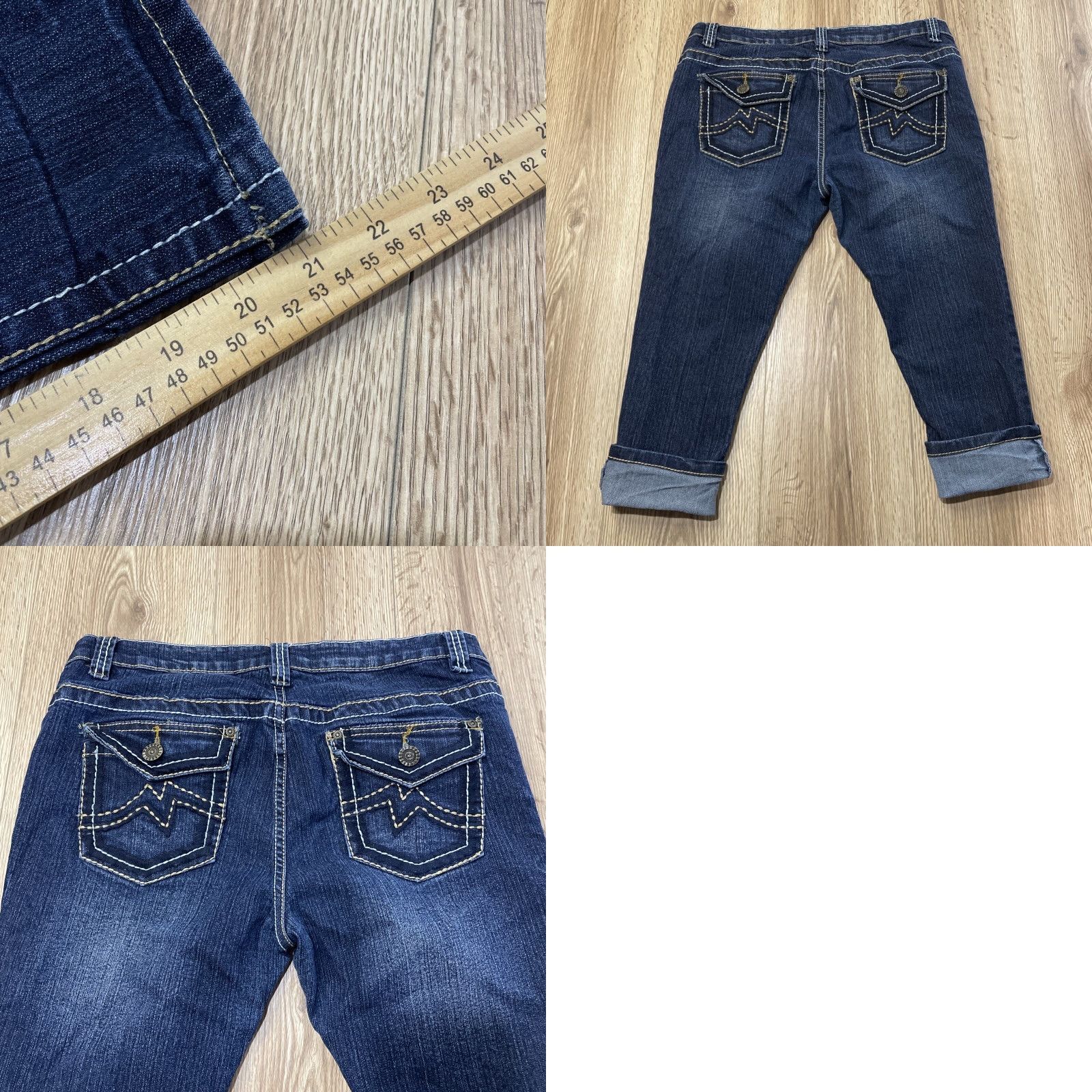 Vintage Miss Jeaniest Jeans Capris Cuffed Size 12 Blue Womens Size 34" / US 12 / IT 48 - 8 Thumbnail