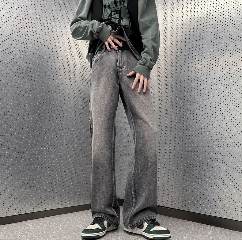 Designer × Japanese Brand × Jean Hombre Faded Tube Splicing Vintage Washed Cargo Jeans Size US 36 / EU 52 - 3 Thumbnail