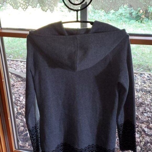Designer Aspen Zippered Hooded Long Sleeve Bottom Designed Long Hoode Size S / US 4 / IT 40 - 7 Thumbnail